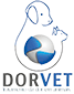 Logotipo da DORVET - Tratamento da Dor em Animais, a logo mostra um desenho de um cachorro e um gato desenhado juntos.